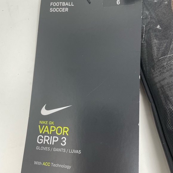 New Nike Vapor Grip 3 Goalkeeper Gloves Soccer CN5650-010 Black/Laser Orange 6 - Picture 2 of 7